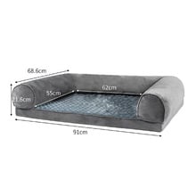 Grey Zelly Faux Fur Dog Bed